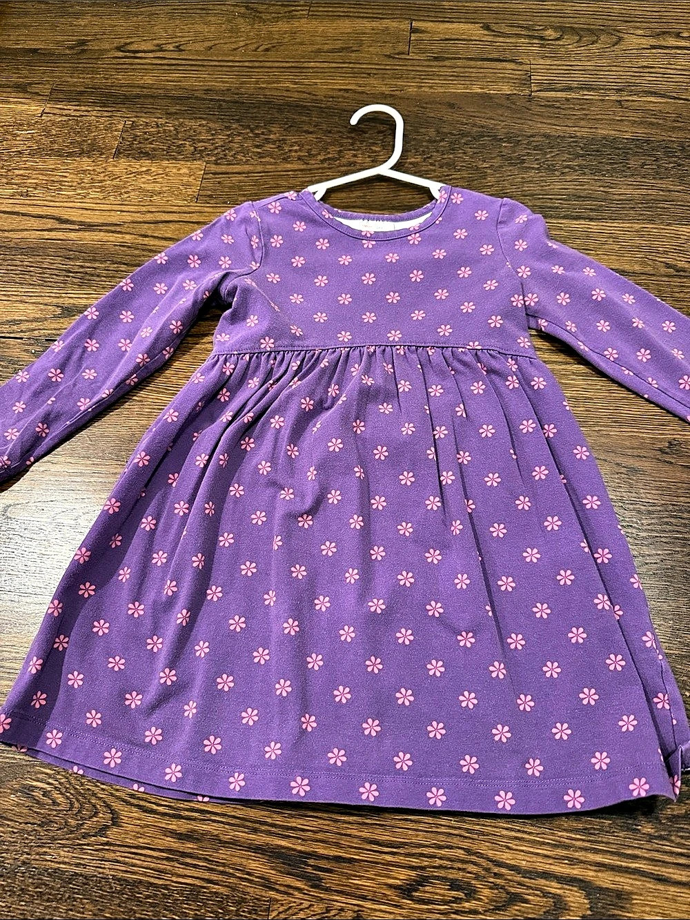 Hanna Andersson Long Sleeve Floral Dress in Purple & Pink Size 4